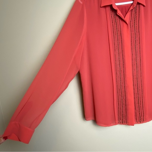 Jones New York collection women’s polyester Coral with beadwork size XL - Picture 2 of 8
